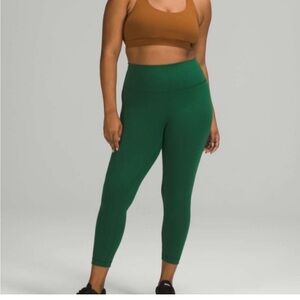 Lululemon Wunder Train High-Rise Tight 25" in Everglade Green